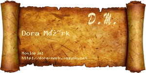 Dora Márk névjegykártya