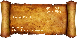 Dora Márk névjegykártya